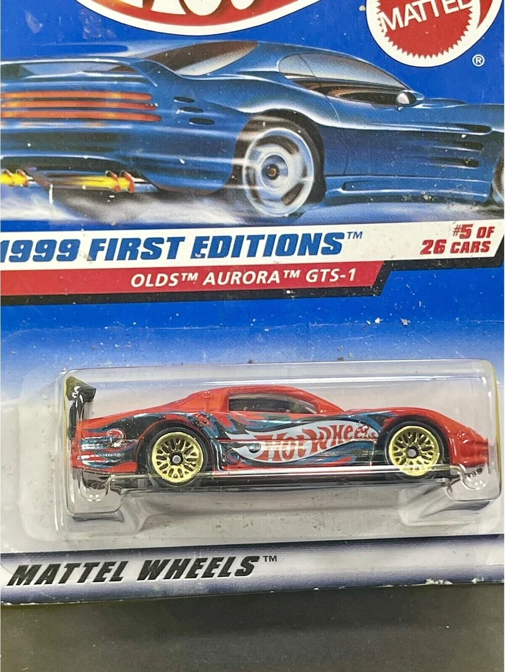 Hot Wheels 1999 #911 First Editions #5/26 Old Aurora GTS-1 Red